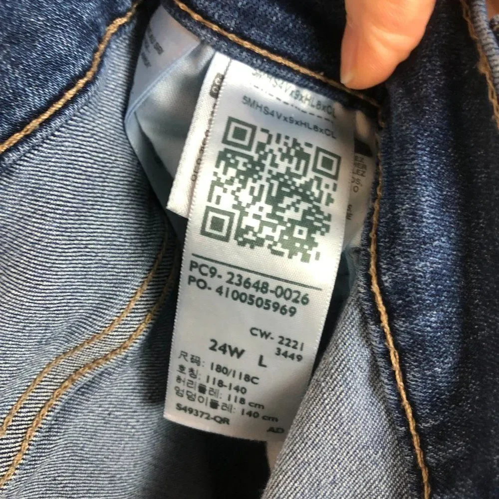 Levi's Classic Straight Denim Blue Jeans Women's Size 24W